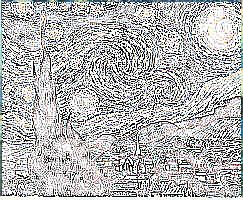 Vincent van Gogh -- The
Starry Night (contours)