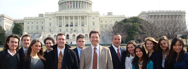 Julian E. Zelizer in Washington D.C. with students