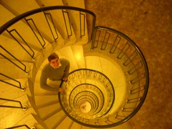 Brandon on the Spiral Staircase