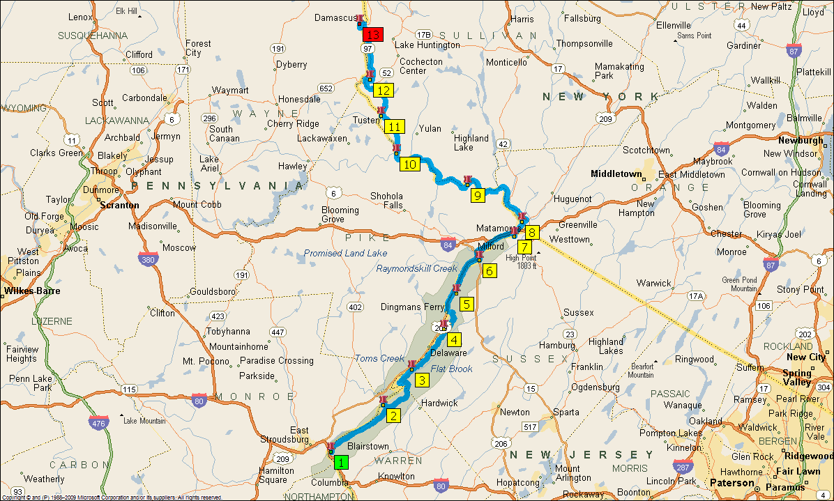 Map Delaware Water Gap at Kathleen - GC Image Map 